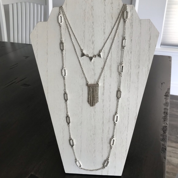 Lucky Brand Silver Layered Necklace - Picture 1 of 5